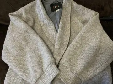 DAKS 그레이 숄카라 가디건 M