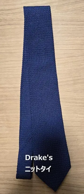 Drake's 니트 타이 네이비
