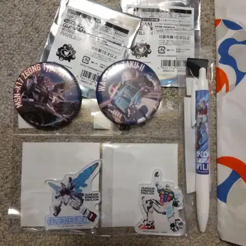 건담 오사카 간사이 박람회 캔뱃지 마그넷 볼펜 세트