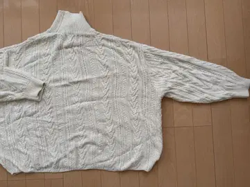 ABYTS 화이트 터틀 케이블 니트 사이즈 2