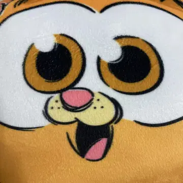 오렌지 고양이 얼굴 봉제 인형