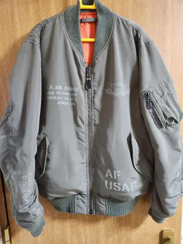 AVIREX USAF MA-1 플라이트 자켓 올리브 그린