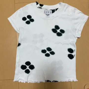 SUKU HOME 꽃무늬 프린트 반팔 T셔츠