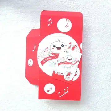 오사카 간사이 엑스포 오스트리아 한정판 빨흰빨 상자 카드