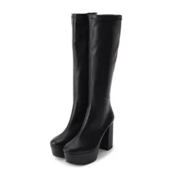 ESPERANZA 락모리 롱 부츠 블랙 M 사이즈