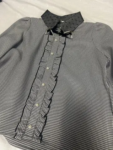 파르엘피 하운드투스 체크 블라우스