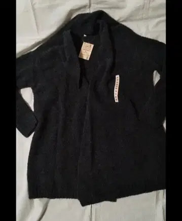 미착용 무인양품 울 혼방 스톨 가디건 차콜 그레이 M MUJI