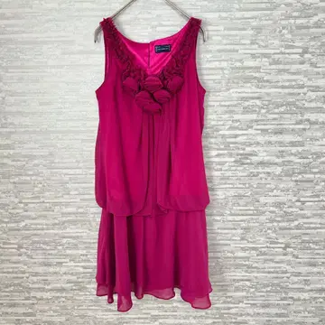 푸라후리무에네 핑크 프릴 장식 원피스 드레스 포멀