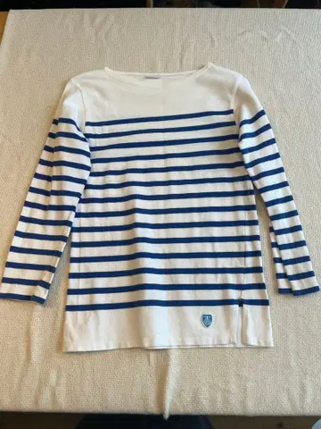 스트라이프 긴팔 T셔츠 화이트/네이비