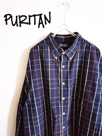 D221551 90s PURITAN 체크 무늬 긴팔 셔츠