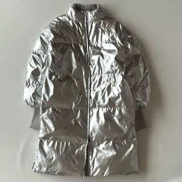 미사용 MUVEIL 정가 10만 비쥬 장식 실버 롱 블루종