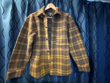 브라운 체크 플란넬 셔츠 자켓