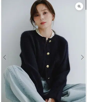 anuans 캐시미어 블렌드 노카라 니트 자켓