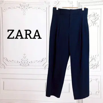 자라 [ ZARA ] 팬츠/하의 [ F ] 네이비 무지 레이온 혼방 업무