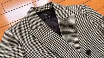 23구 건클럽 체크 스트레치 자켓