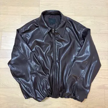 [ 상태 좋음 ] ZARA 페이크 가죽 자켓 브라운 L