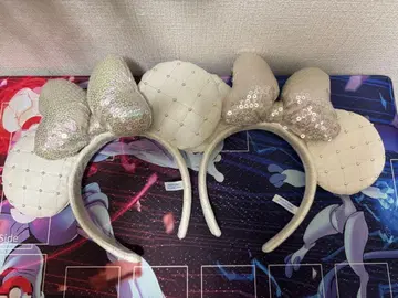 새상품급 2개 세트 미니 머리띠 화이트 리본