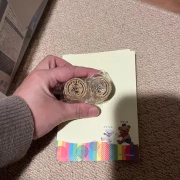 포스쿠마 스탬프 2개와 컬러풀 엽서 세트