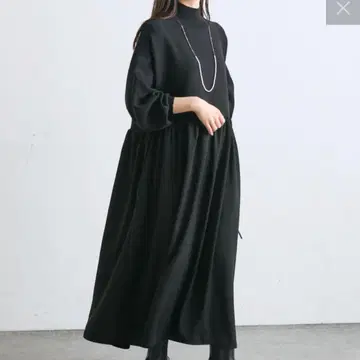 [ WEB 한정판/Du noir ] 니트 도킹 원피스 퓨어세신