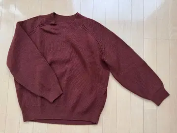 ABYTS 버건디 V넥 니트 스웨터 사이즈 1