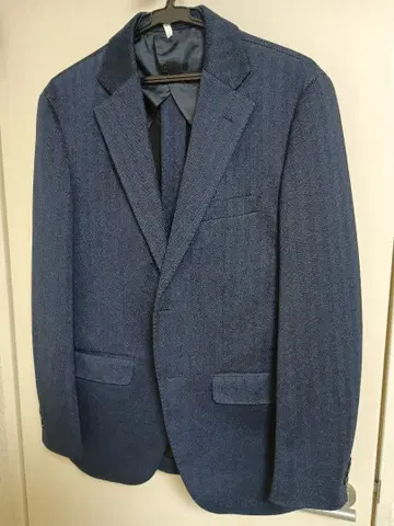 컨디션 최상 네이비 헤링본 테일러드 자켓