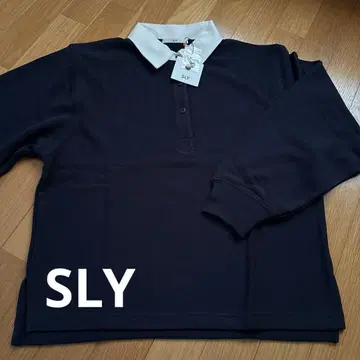 새상품 SLY 맨투맨 라거 셔츠 네이비
