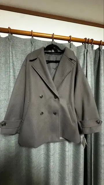 GRL 그레이 더블 브레스트 피 코트