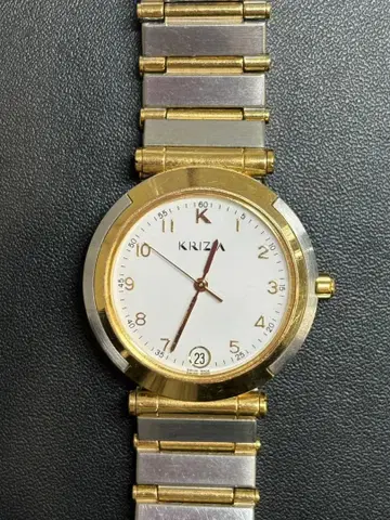 KRIZA 쿼츠 손목시계 골드 실버