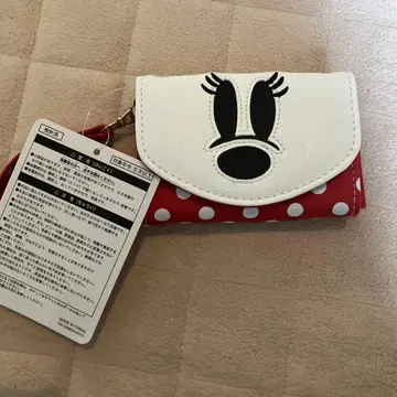 미니 마우스 지갑 빨간색 물방울 패턴