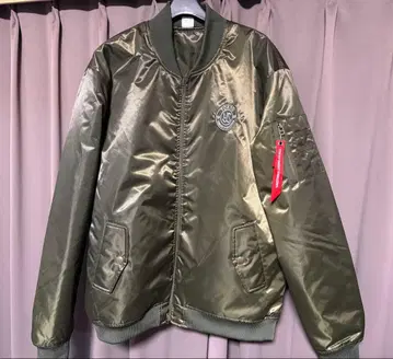 도쿄 야쿠르트 스왈로스 서클 로고 MA-1 (카키)