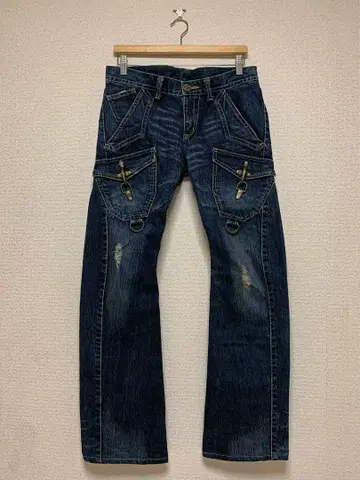 RATTLE TRAP 파이어맨 버클 플레어 데님 flared