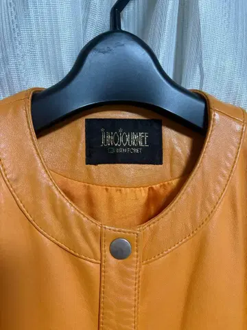 JUNO JOURNEE 오렌지 가죽 자켓 램 가죽