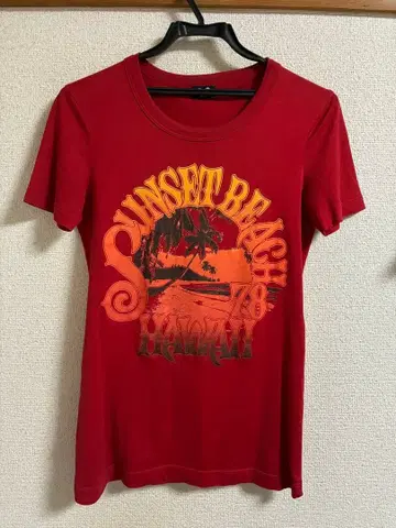 D&G 선셋 비치 프린트 반팔 티셔츠