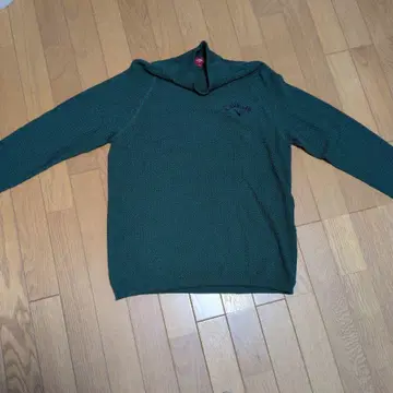 Callaway 그린 컬러 하이넥 얇은 소재 니트 스웨터 LL