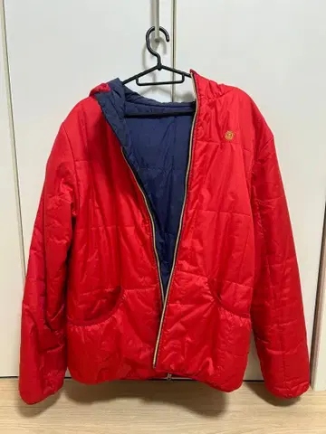 ELEMENT 리버서블 다운 자켓 빨간색/네이비