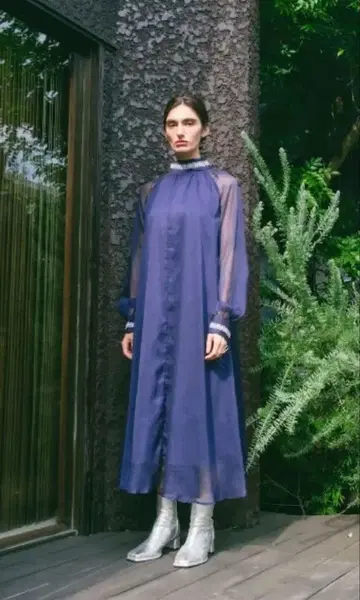 sahara Cord Embroidery Long Dress