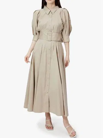 SNIDEL 스나이델 허리마크 셔츠 원피스 롱 원피스