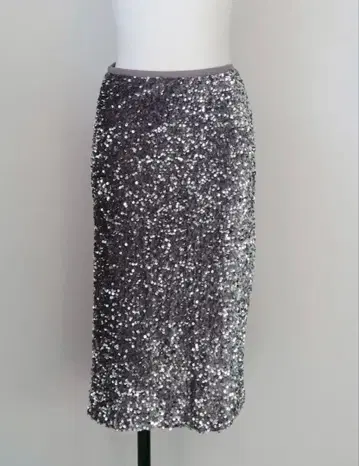 미사용 AMOMMA 스팽글 스커트 그레이