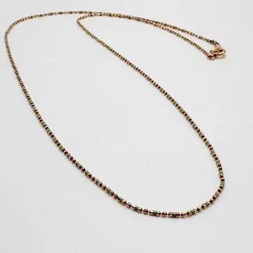 NOJESS N+ k10 볼 체인 에나멜 가공 목걸이 골드