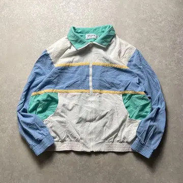 USA제 빈티지 풀집업 자켓 멀티 레트로 컬러 코튼 폴리 탈론