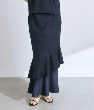 La boutique bonbon 포플린 아지메 머메이드 스커트