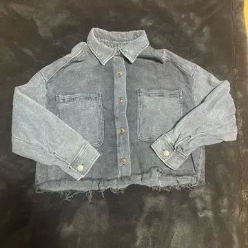 ZARA 자라 그레이 크롭 데님 자켓 초격강귀여운 자켓