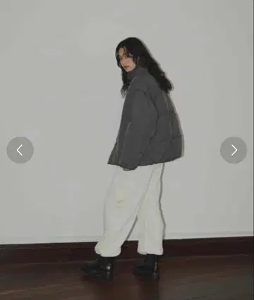 [hellam] 소매 탈부착 2WAY 다운 자켓 (차콜 그레이)