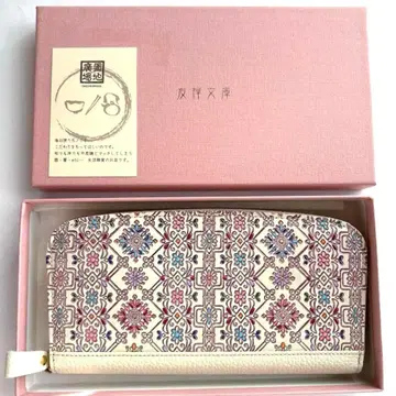 [ 새상품 ] 유젠분코 플라워 가든 라운드 지퍼 장지갑 롱 지갑