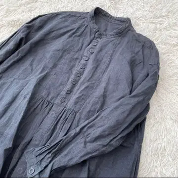 nestRobe 일본제 린넨 롱 원피스 네이비