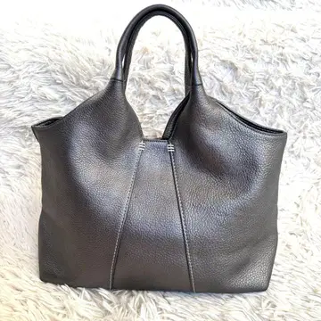 새상품급 WAKO 긴자 와코 주름 가죽 핸드백 메탈릭