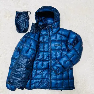 몽벨 플라즈마1000 알파인 다운 후드티 네이비 M 경량