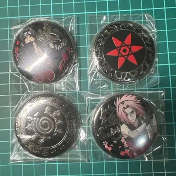 NARUTO 금 캔뱃지 아카츠키 이타치 사쿠라 4개 세트