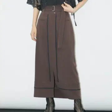 UNITED TOKYO 바이컬러 파이핑 타이트 스커트 사이즈 1