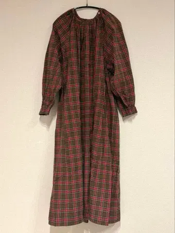 45R 카디 체크 드레스 프리 사이즈